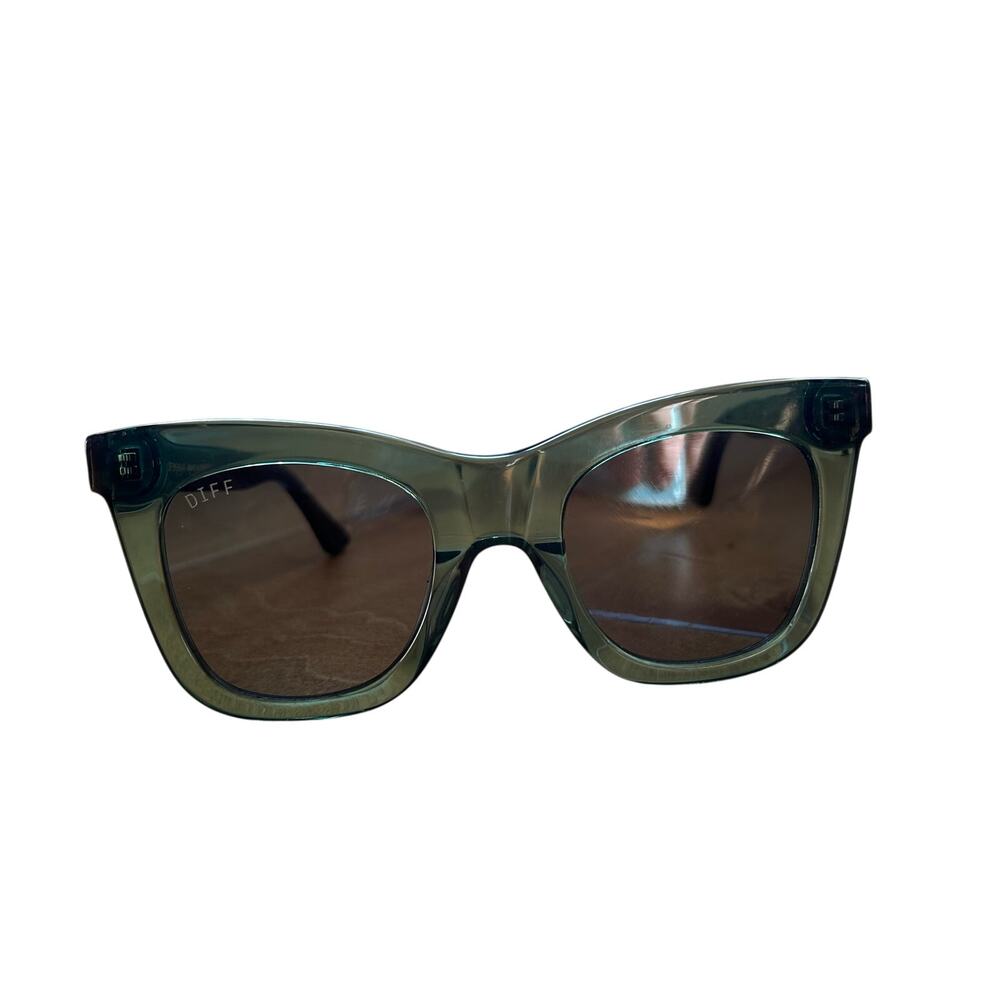 Diff Eyewear Kaia Julep Crystal + Grey Mirror Pol… - image 2